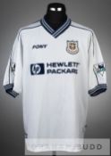 Alan Nielsen white Tottenham Hotspur No.8 jersey circa 1998, short-sleeved with F.A. Premier