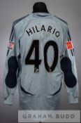 Henrique Hilario double signed grey Chelsea no.40 goalkeeper's jersey v Manchester United in the