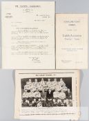 Memorabilia relating to the Football Association Tour to New Zealand and Australia in 1937,