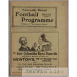 Newcastle United v Middlesbrough programme, played at St James' Park, 16th March 1912, 16-page