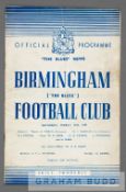 Birmingham v Celtic friendly match programme, played at St Andrews, 25th March 1939, 16-page, fair