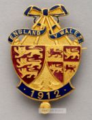 Sir Frederick Wall's Football Association Official's badge for the Wales v England international