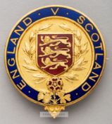 Sir Frederick Wall's Football Association Official's badge for the England v Scotland