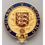 Sir Frederick Wall's Football Association Official's badge for the England v Scotland