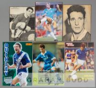 A collection of player autographs from Birmingham City teams dating from the 1960s onwards,
