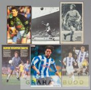 A collection of player autographs from Sheffield Wednesday teams dating from the 1960s onwards,