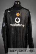 Tim Howard black Manchester United no.1 goalkeeper's away jersey v AC Milan in the UEFA Champions