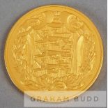 Football Association Councillor's Long Service medal, hallmarked 9ct. gold, Birmingham, by J R