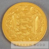 Football Association Councillor's Long Service medal, hallmarked 9ct. gold, Birmingham, by J R