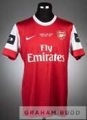 Alex Song red and white Arsenal no.17 home jersey v Birmingham City in the Carling Cup Final at