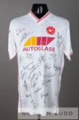 Craig Shakespeare team signed white Walsall no.4 jersey from the club's Centenary year in 1988, by