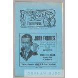 Blackburn Rovers v Celtic Jack Burton testimonial programme, played at Elwood Park, 22nd April 1935,