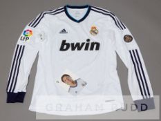 Mesut Ozil white Real Madrid No.10 home jersey worn in the La Liga match v RCD Mallorca 28th October