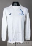 A trainer's unnumbered spare white Leeds United jersey for the 1973 FA Cup final, by Umbro, long-