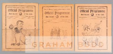 Three pre-war Tottenham Hotspur programmes, dated 1921 and 1935, i.) v Braford City on 16th April