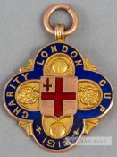 London F.A. Long Service medal 1897-1920 and a London Charity Cup medal 1912 awarded to referee John