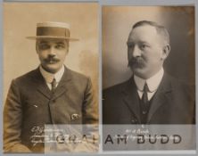 E.F Goodman and A Birch Crystal Palace manager and trainer portrait postcards, with legend, 13 by