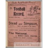 A bound volume containing two rare [Preston] North End Football Record annuals for seasons 1899-1900