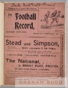 A bound volume containing two rare [Preston] North End Football Record annuals for seasons 1899-1900