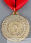 A match sponsor's commemorative medal awarded for the International football friendly England v