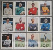 Group of twelve player signed Ty-Phoo Tea collector's cards 1960s, hand-signed by Jimmy Greaves,