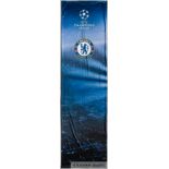 Large Chelsea FC 2021 UEFA Champions League Final official fabric banner with blue skyline city
