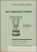 FC Blue Stars Zurich XXII UEFA Youth Junioren-Turnier tournament programme, played in Switzerland,