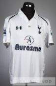 Steven Caulker team signed white Tottenham Hotspur no.33 home jersey, season 2012-13, short-