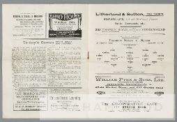 Tranmere Rovers v Nelson programme in Division Three North home league match, 1st May 1926, 12-