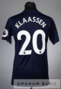 Davy Klaassen black and purple Everton no.20 away jersey, season 2017-18, short-sleeved with PREMIER