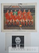 Liverpool FC 1965 F.A. Cup winning team signed Ty-Phoo Tea collector's card, signatures in ink