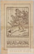 Programme for the famous giant-killing 3rd Round F.A. Cup Tie Walsall v Arsenal played at Fellows