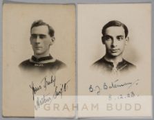 Ben Bateman and Arthur Swift signed Crystal Palace player portrait postcards, each T.H. Everitt