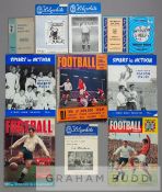 Collection of Tottenham Hotspur memorabilia including official club handbooks, dating from the 1950s