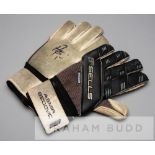 Chelsea's Asmir Begovie signed Sells goalkeeper's gloves, black and white gloves printed ASMIR