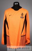 Mario Melchiot orange Netherlands no.21 jersey v Portugal at Philips Stadium, 30th April 2003,