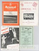 Collection of  21 Arsenal programmes dating from 1950 onwards, comprising: at Hendon for the Will