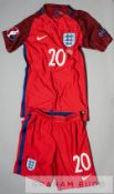 Dele Alli red and claret England no.20 jersey v Slovakia in the UEFA European Championship Group B