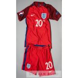 Dele Alli red and claret England no.20 jersey v Slovakia in the UEFA European Championship Group B