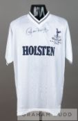 Graham Roberts signed white Tottenham Hotspur official retro 1984 UEFA final jersey v Anderlecht,