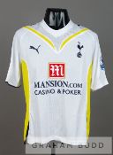 Kylie Naughton white and yellow Tottenham Hotspur no.16, season 2009-10, short-sleeved with BARCLAYS