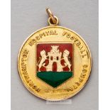 Northampton Hospital Football Competition winner's medal awarded to Newcastle United's Frank Watt in
