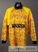 Erik Thorstvedt yellow Tottenham Hotspur No.1 goalkeeper's jersey, season 1991-92, by Hummel, long-