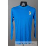 An example of an early replica jersey being a Chelsea 1970 F.A. Cup example, royal blue, long-