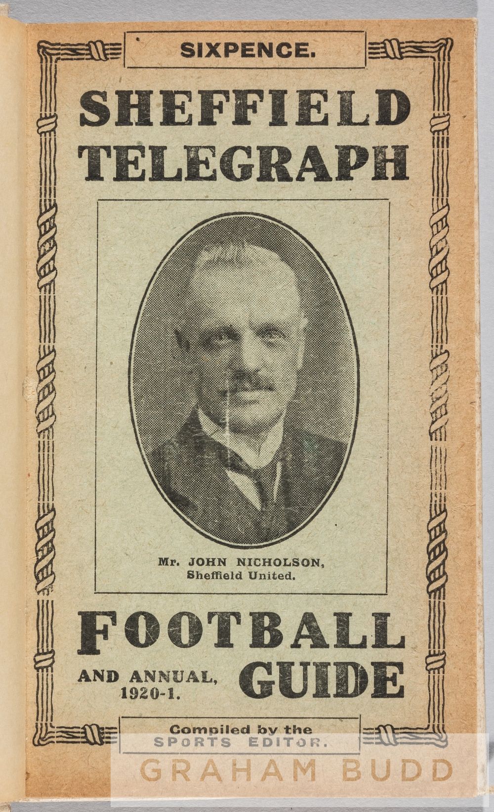 Bound volume containing three editions of the Sheffield Telegraph Football Guide and Annual for