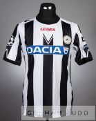 Dusan Basta black and white Udinese no.8 jersey v Arsenal in the UEFA Champions League play-off