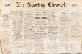 The Sporting Chronicle newspaper 3rd July to 29th December 1888, a fine selection of the daily