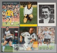 A collection of player autographs from Derby County teams dating from the 1960s onwards,