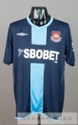 Guillermo Franco navy and blue West Ham United no.10 away jersey v Arsenal at Emirates Stadium, 20th