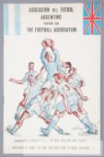Argentina v England international programme played in Buenos Aires 17th May 1953, 18 pages, very